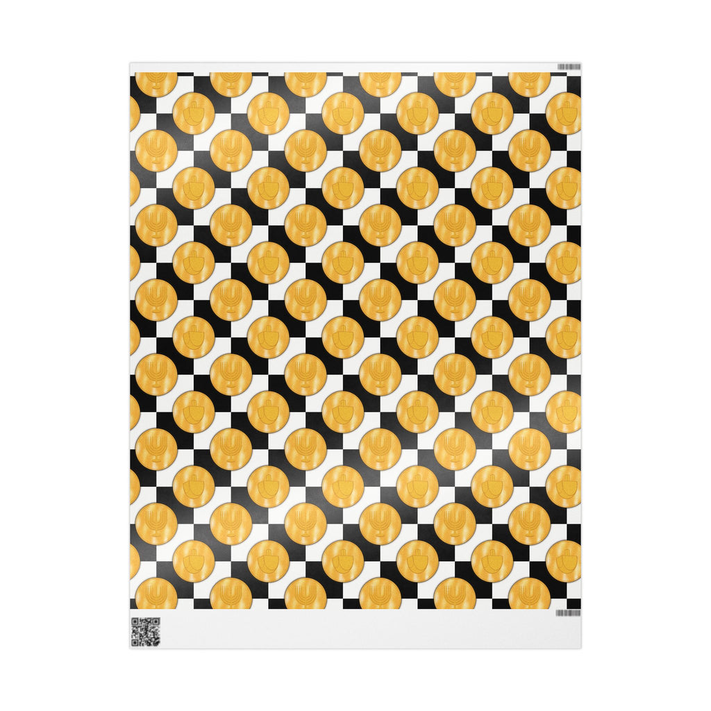 Gelt on the Kitchen Floor | Hanukkah Wrapping Paper