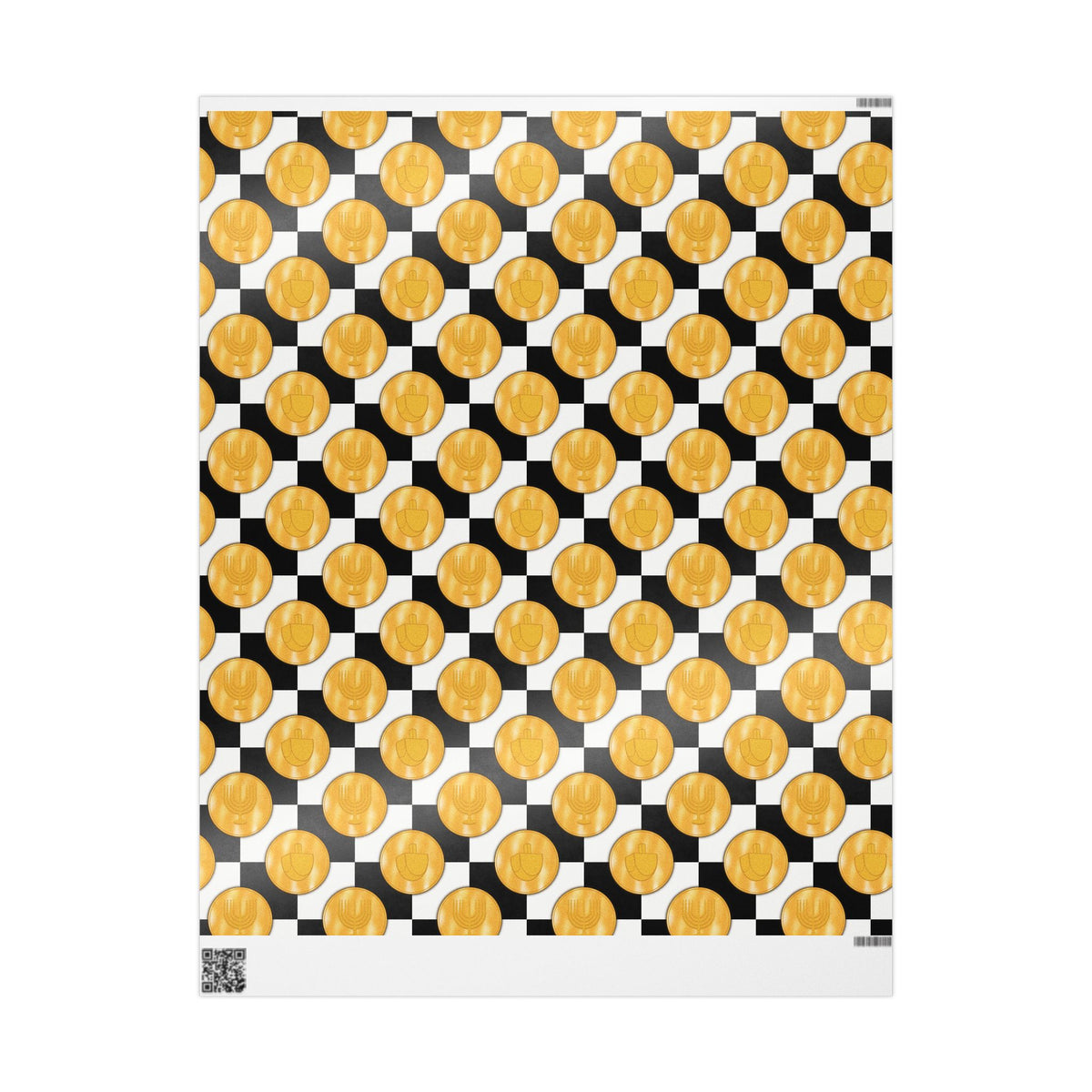 Gelt on the Kitchen Floor | Hanukkah Wrapping Paper