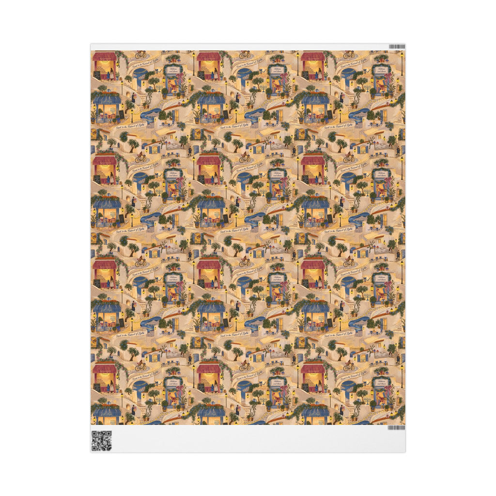 Hanukkah in Italy | Storytelling Hanukkah Wrapping Paper