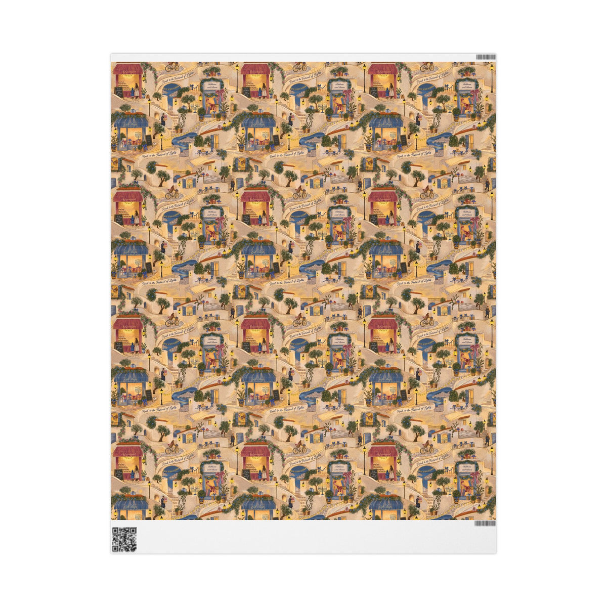 Hanukkah in Italy | Storytelling Hanukkah Wrapping Paper