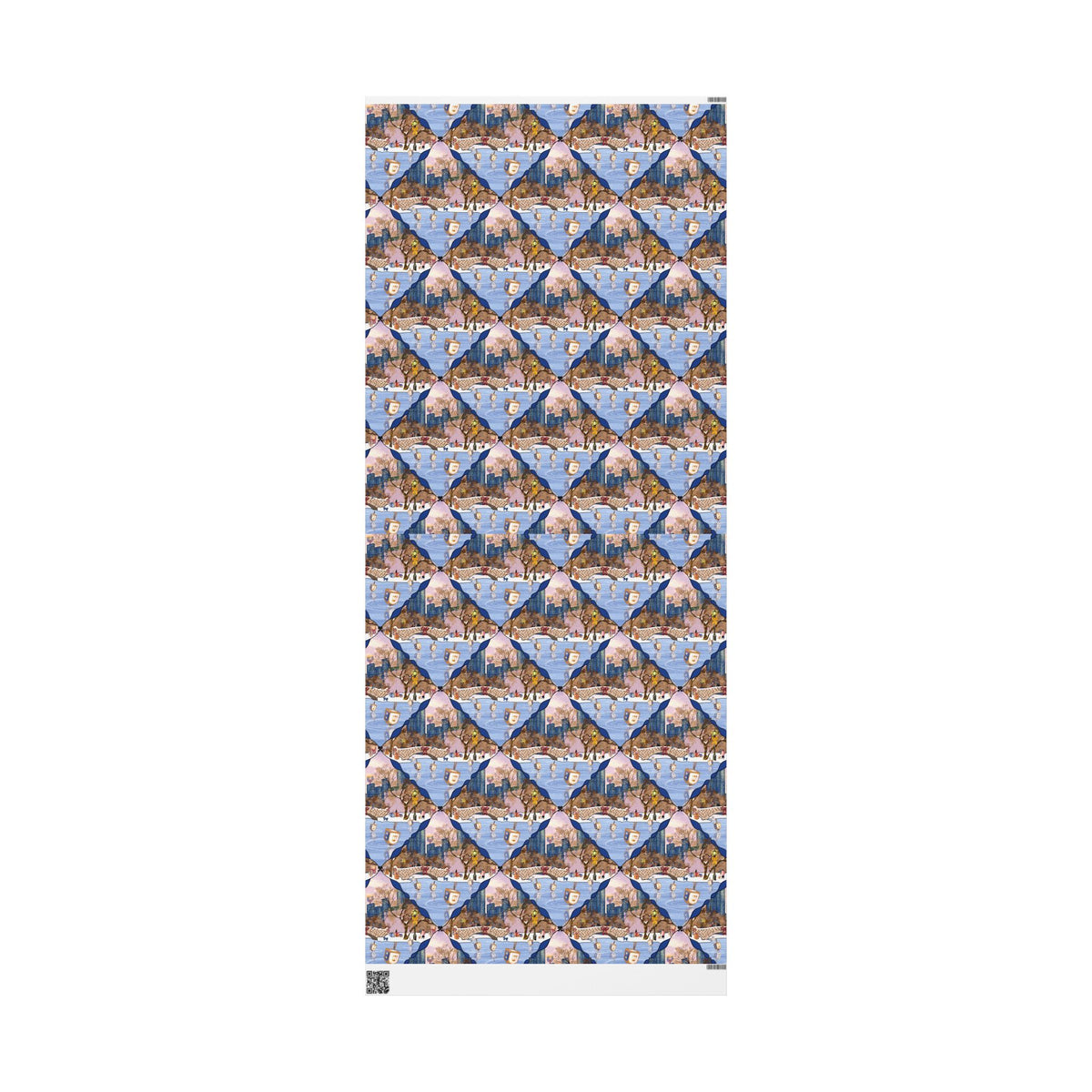 Dreidels on Ice | Hanukkah in New York Wrapping Paper