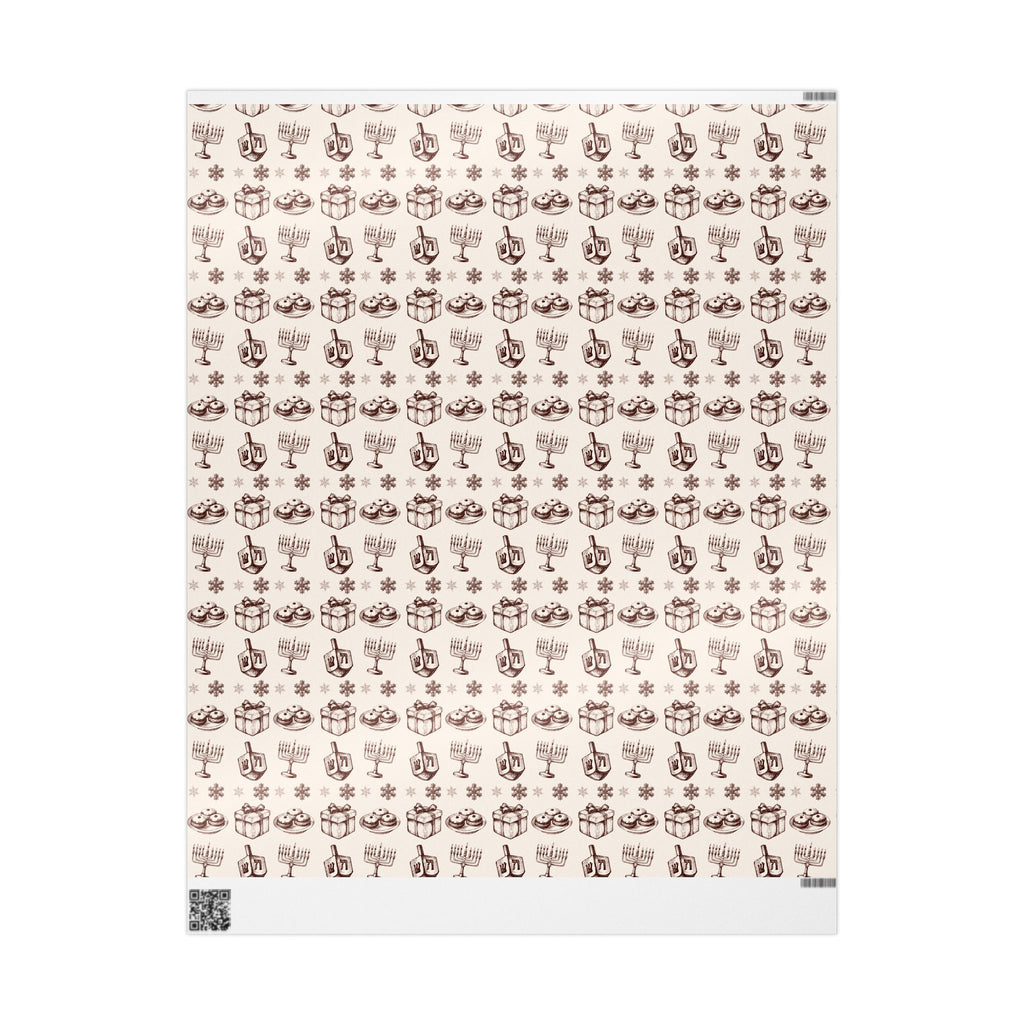 Vintage Hanukkah Gift Wrap, Dreidels, Menorahs & Presents Wrapping Paper
