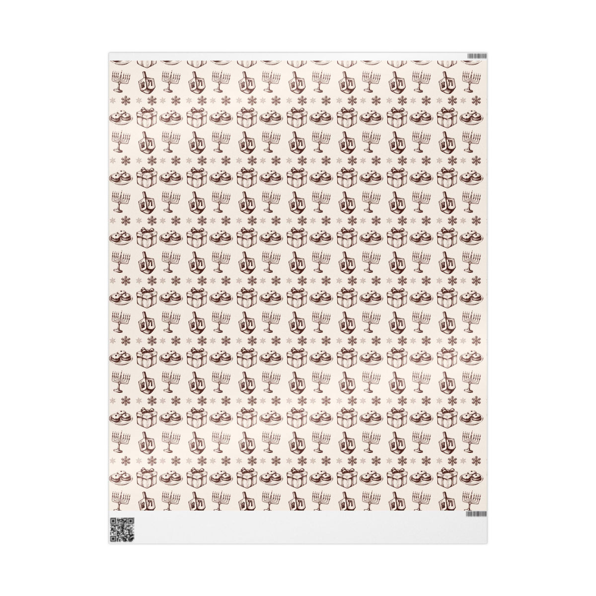 Vintage Hanukkah Gift Wrap, Dreidels, Menorahs & Presents Wrapping Paper