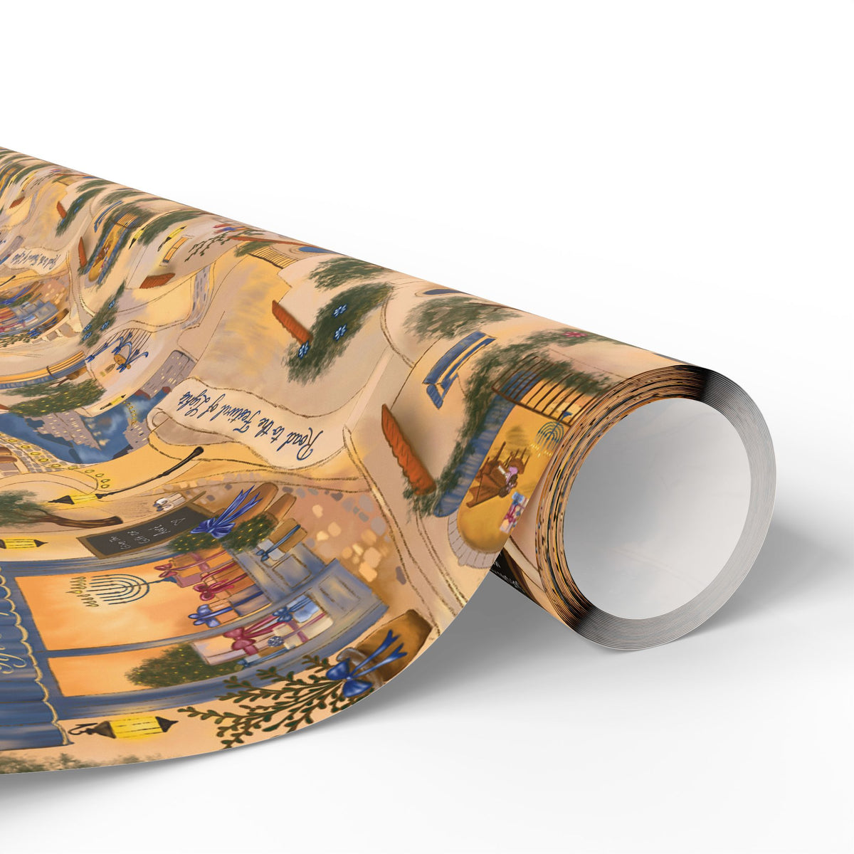 Hanukkah in Italy | Storytelling Hanukkah Wrapping Paper