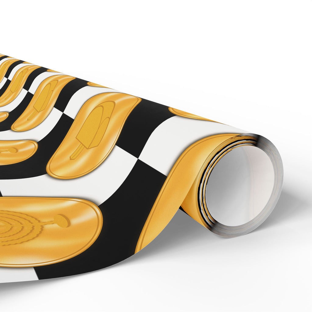 Gelt on the Kitchen Floor | Hanukkah Wrapping Paper