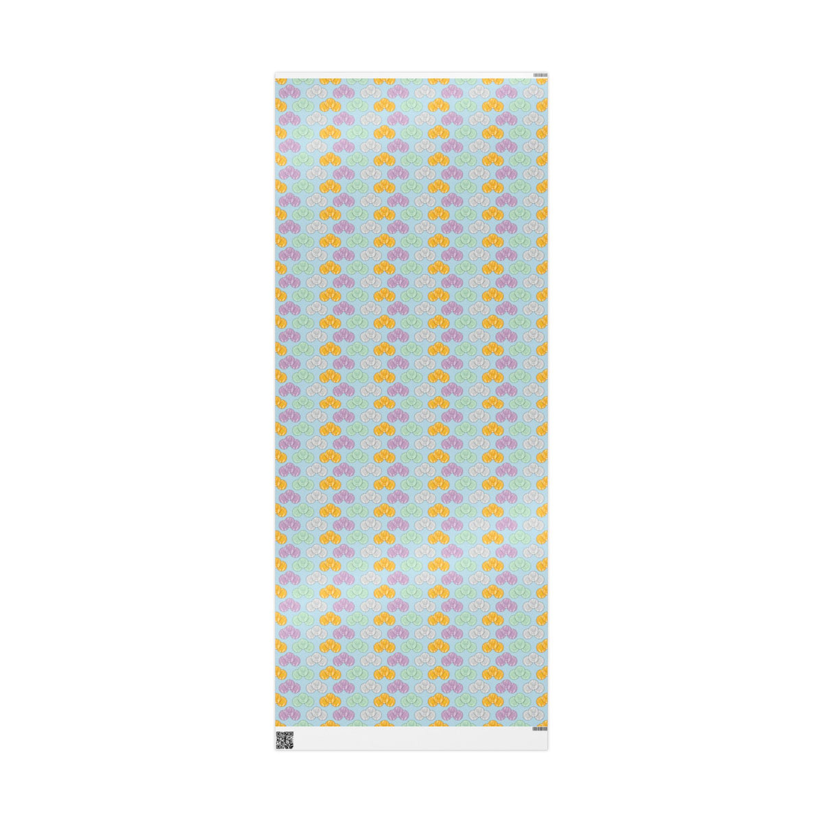 Pastel Blue Hanukkah Gelt Wrapping Paper - Blue and Purple Menorah & Dreidel Design Gift Wrap