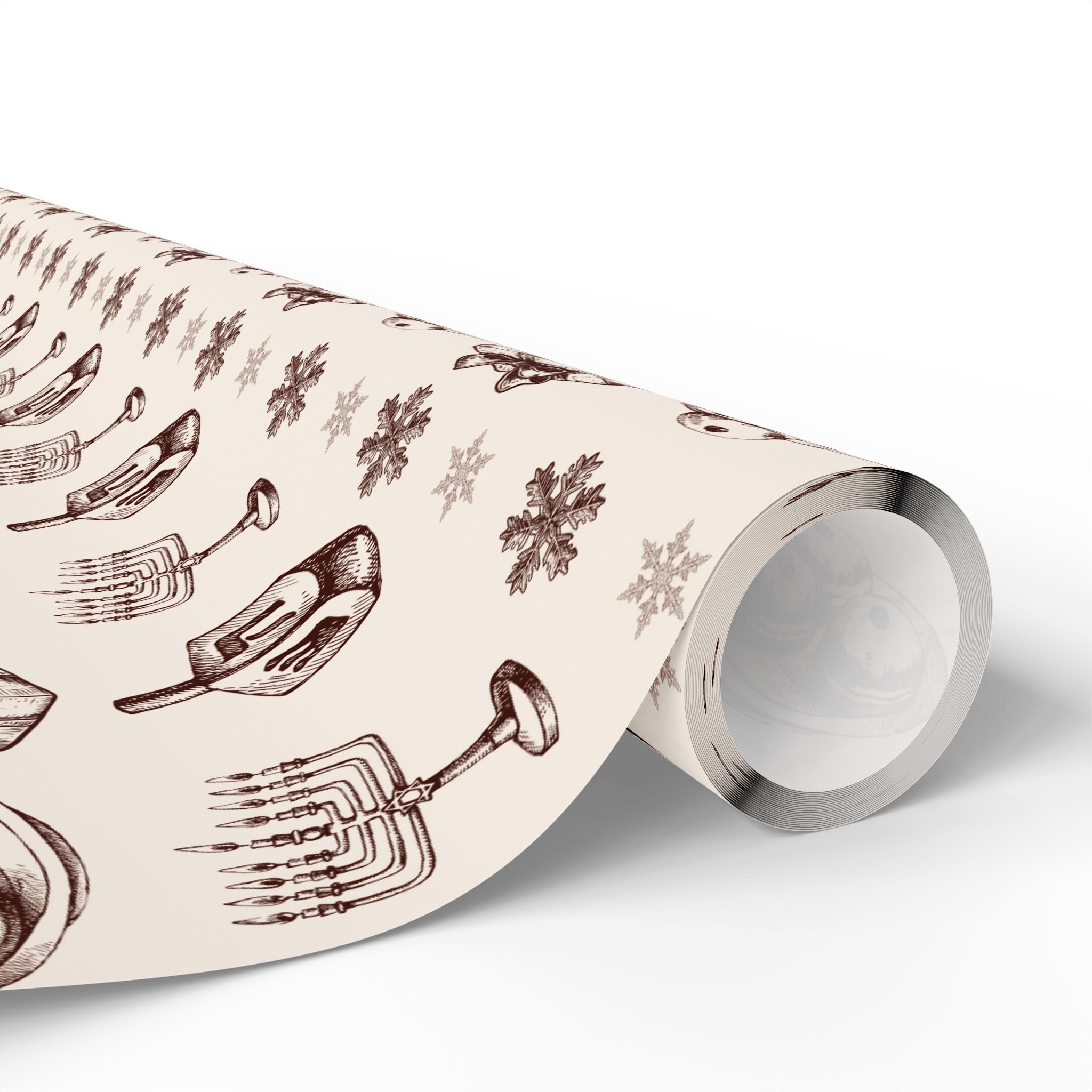 Vintage Hanukkah Gift Wrap — Dreidels, Menorahs & Presents Wrapping Paper