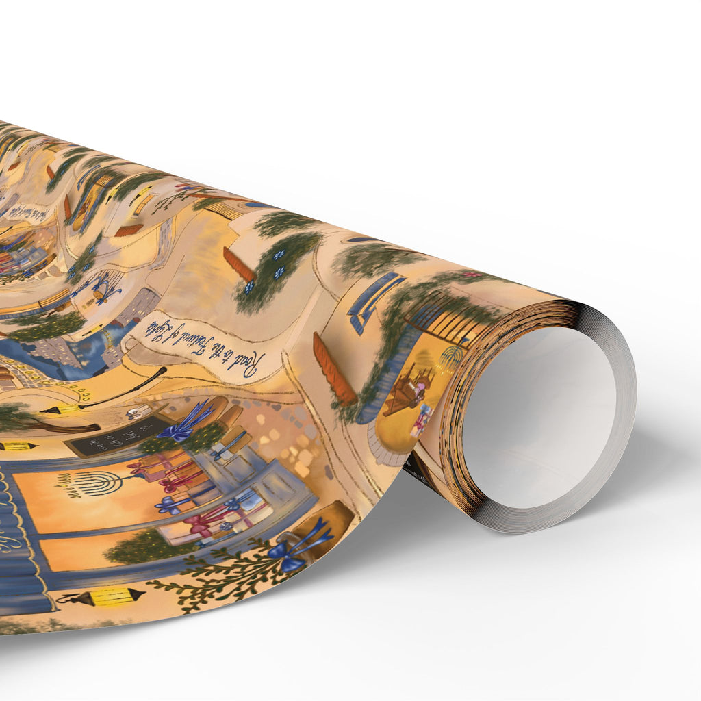 Hanukkah in Italy | Storytelling Hanukkah Wrapping Paper