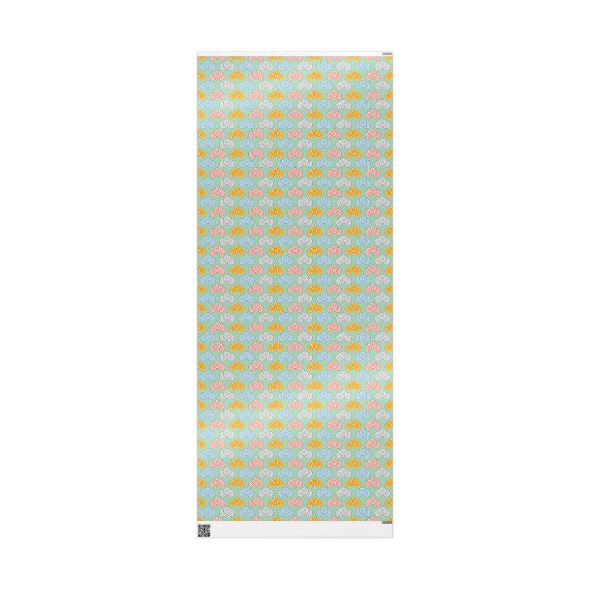 Pastel Green Hanukkah Gelt Pattern Wrapping Paper — Pink and Green Gift Wrap