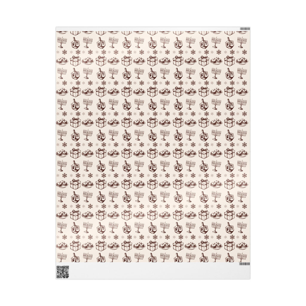 Vintage Hanukkah Gift Wrap — Dreidels, Menorahs & Presents Wrapping Paper