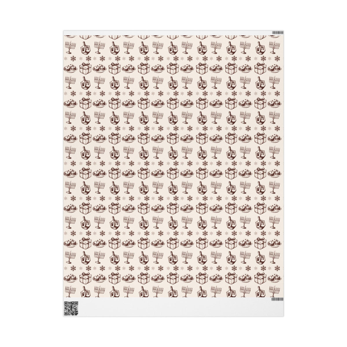 Vintage Hanukkah Gift Wrap, Dreidels, Menorahs & Presents Wrapping Paper