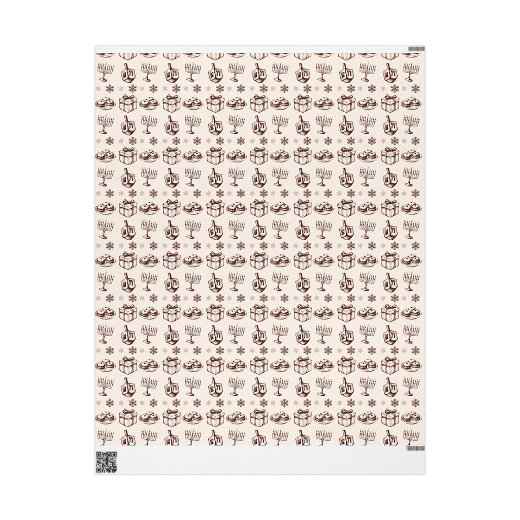 Vintage Hanukkah Gift Wrap — Dreidels, Menorahs & Presents Wrapping Paper