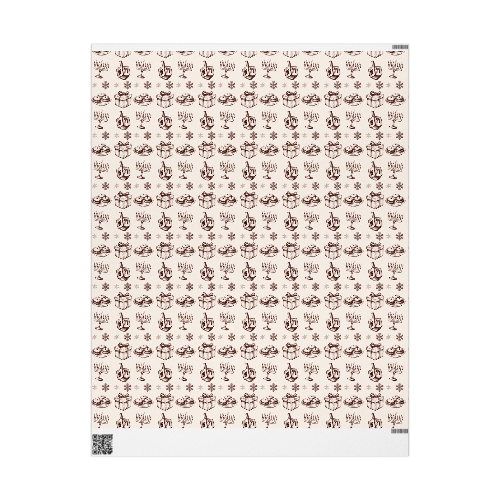 Vintage Hanukkah Gift Wrap — Dreidels, Menorahs & Presents Wrapping Paper