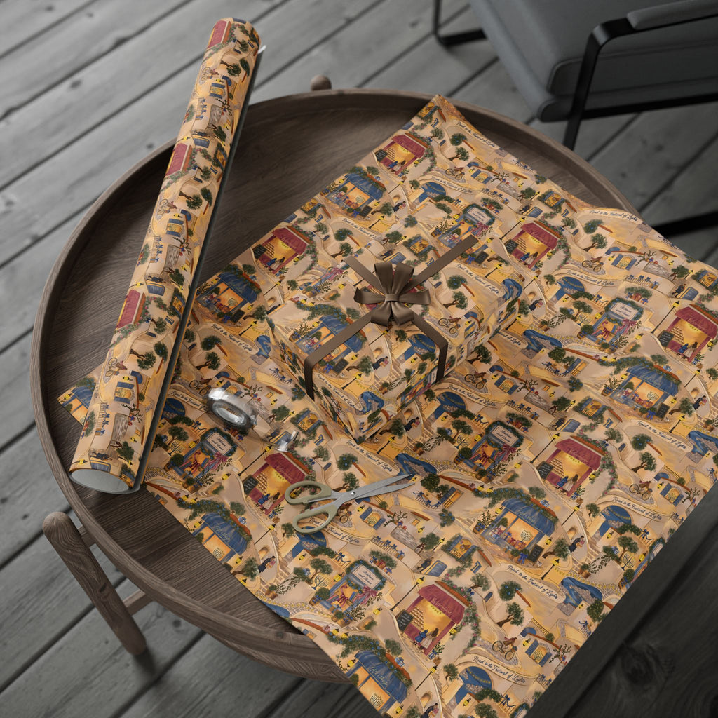 Hanukkah in Italy | Storytelling Hanukkah Wrapping Paper