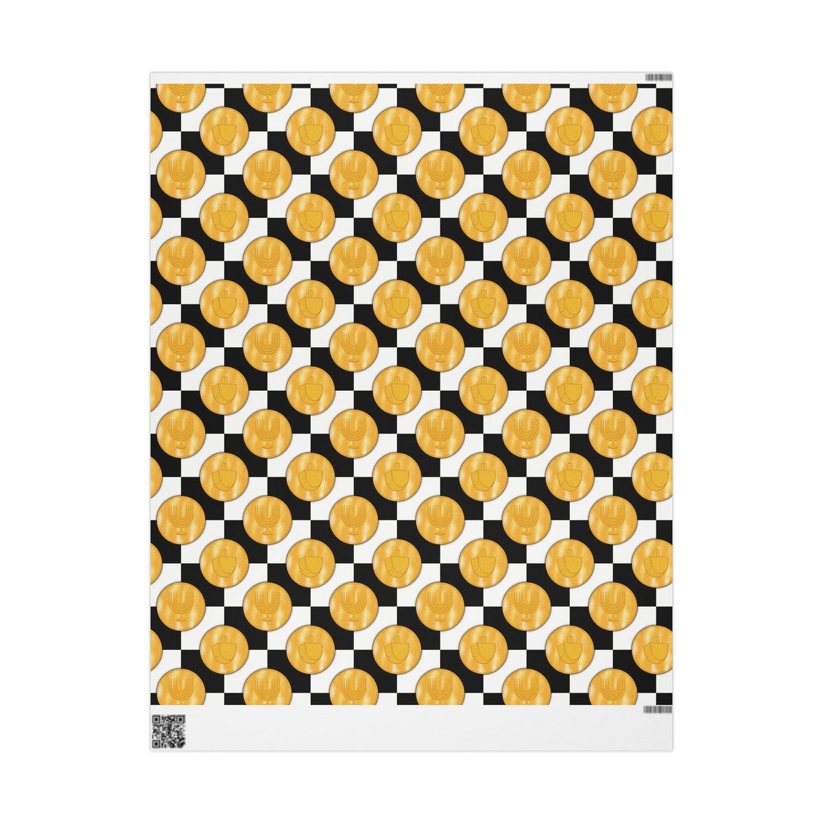 Gelt on the Kitchen Floor | Hanukkah Wrapping Paper