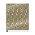 Gold Crescent Moon with Hot Air Balloon Decorative Wrapping Paper Roll, Elegant Gold Foil Gift Wrap for Showers & Holidays