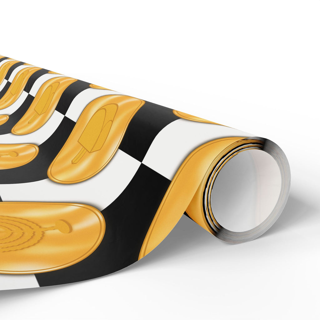 Gelt on the Kitchen Floor | Hanukkah Wrapping Paper