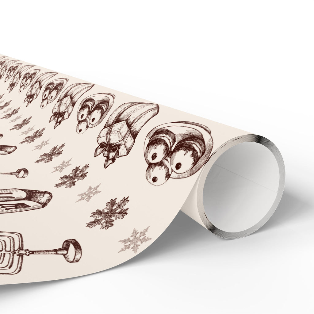 Vintage Hanukkah Gift Wrap — Dreidels, Menorahs & Presents Wrapping Paper