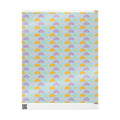Pastel Blue Hanukkah Gelt Wrapping Paper - Blue and Purple Menorah & Dreidel Design Gift Wrap
