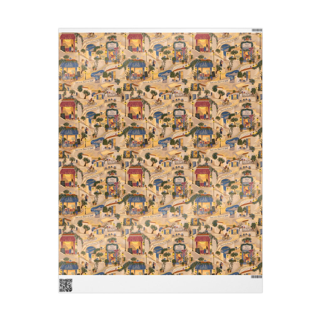 Hanukkah in Italy | Storytelling Hanukkah Wrapping Paper
