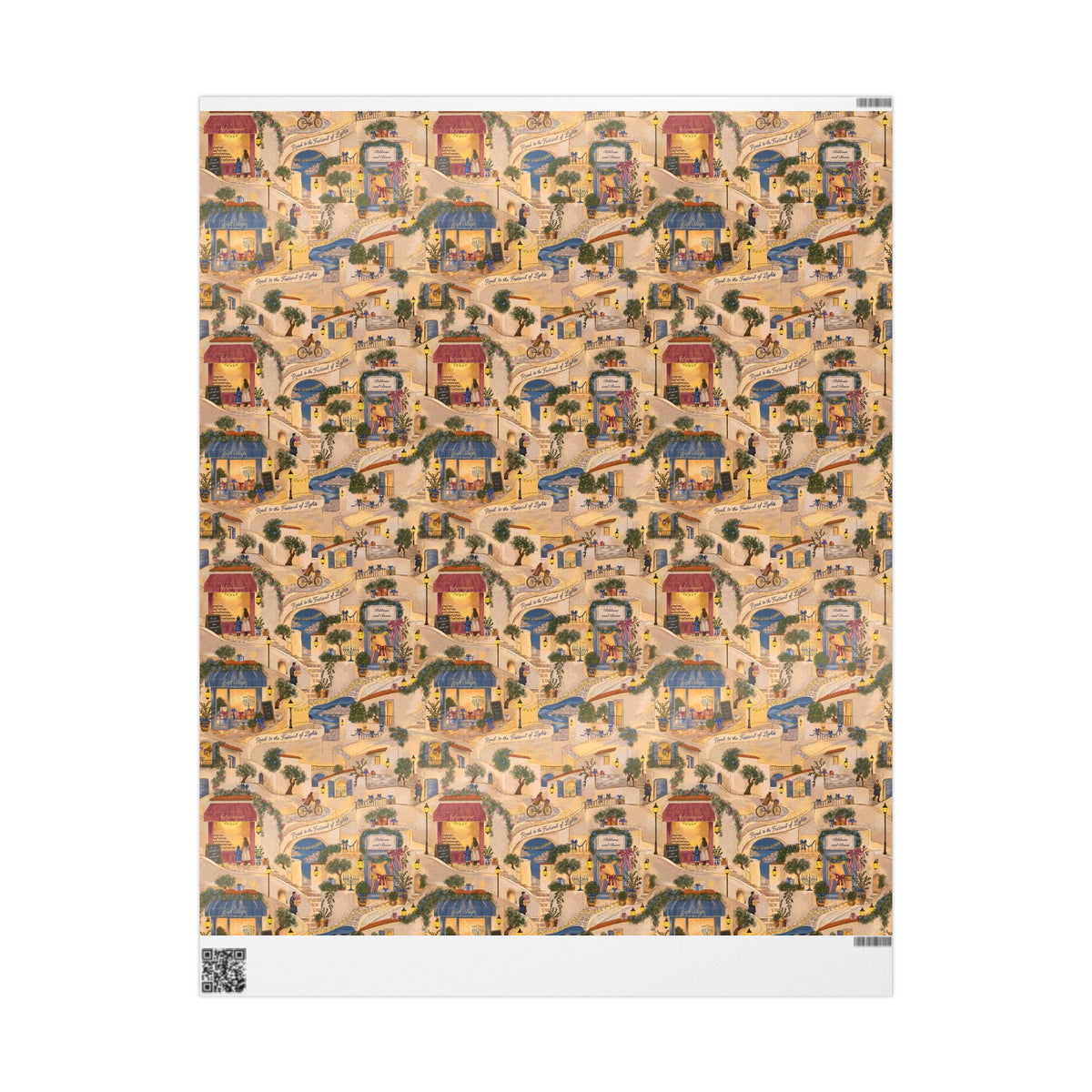 Hanukkah in Italy | Storytelling Hanukkah Wrapping Paper