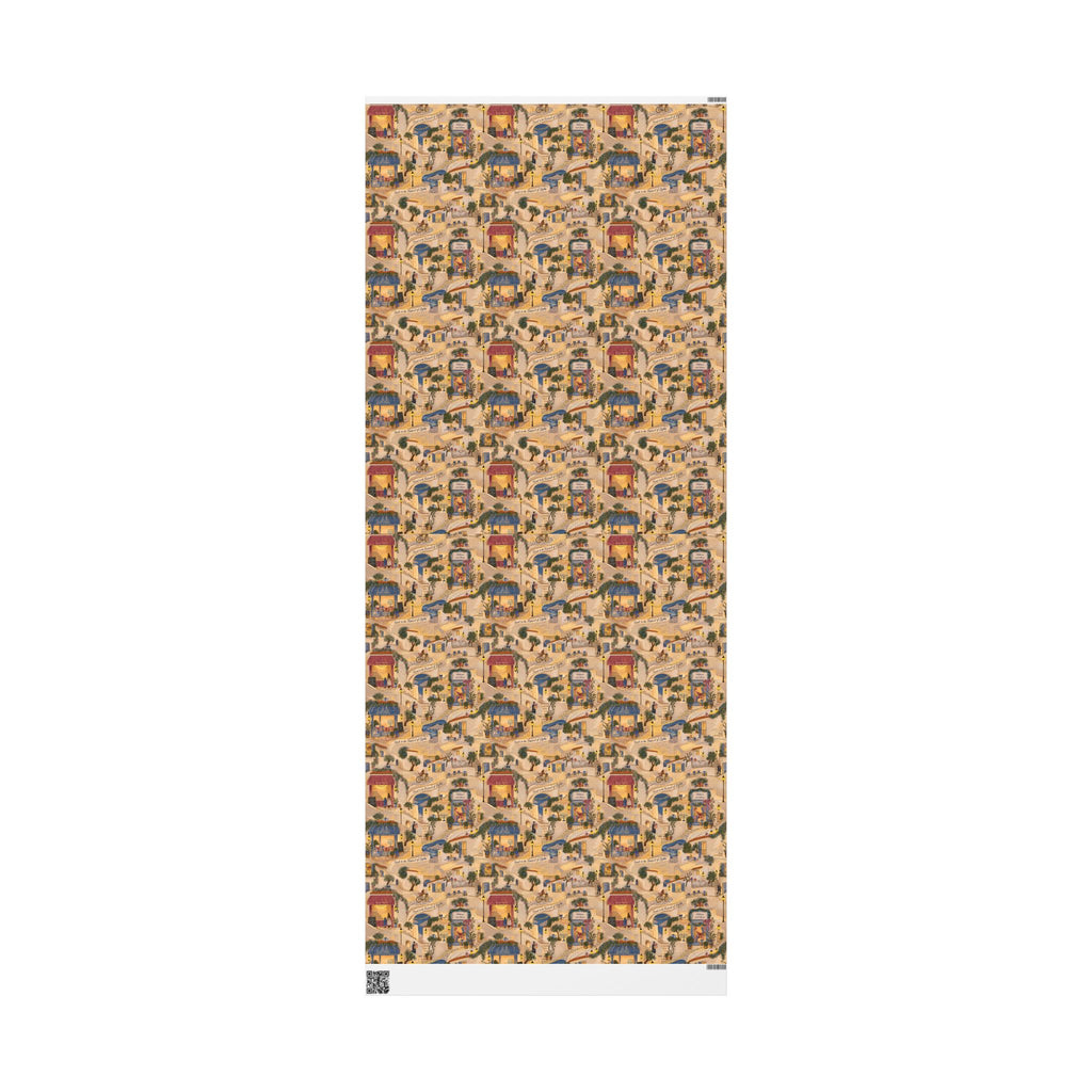 Hanukkah in Italy | Storytelling Hanukkah Wrapping Paper
