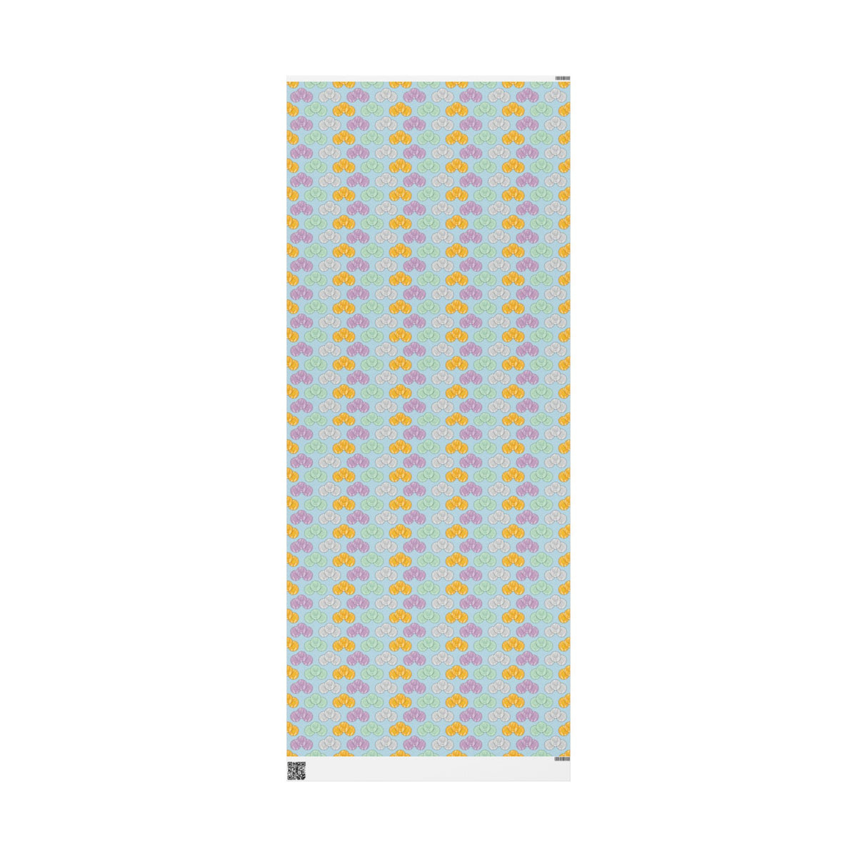 Pastel Blue Hanukkah Gelt Wrapping Paper - Blue and Purple Menorah & Dreidel Design Gift Wrap