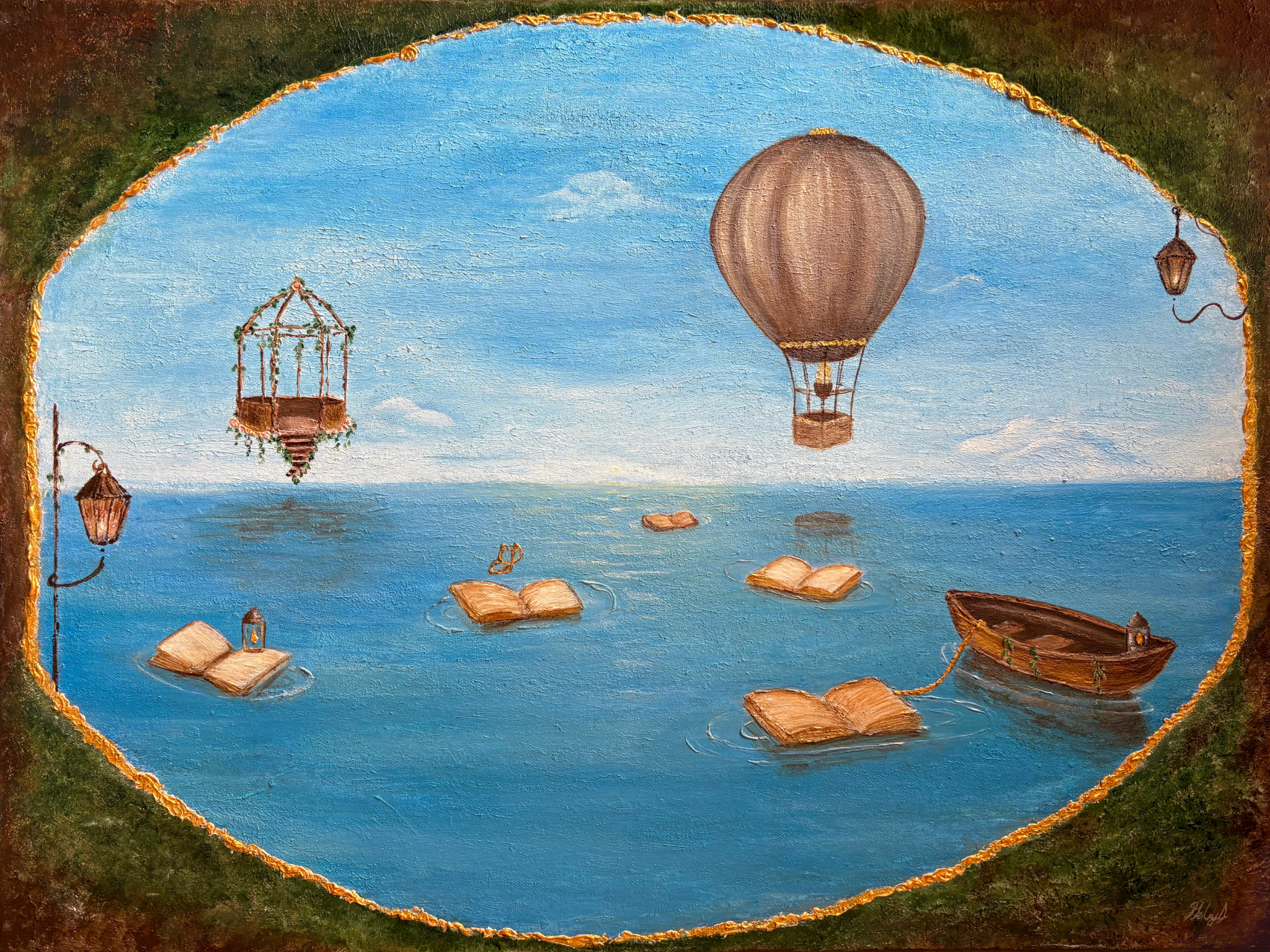 "Reader’s Journey" Acrylic on Canvas, 18"by 24"