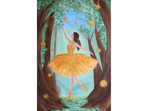 "Once Upon a Melody", Acrylic on Canvas, 36" by 24"